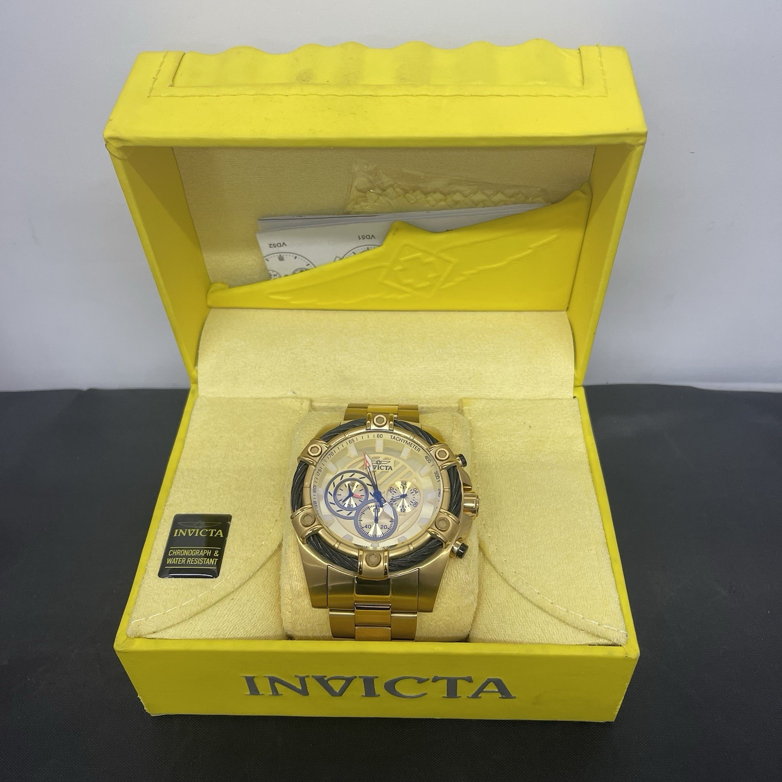 Invicta Men’s 25515 Bolt Quartz Chronograph Gold Dial Watch