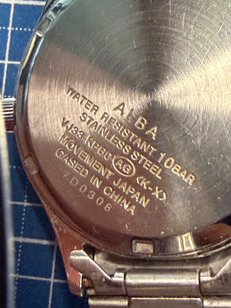 NEW battery Vintage Seiko ALBA VJ33KPBD Men’s Cream Dial Used