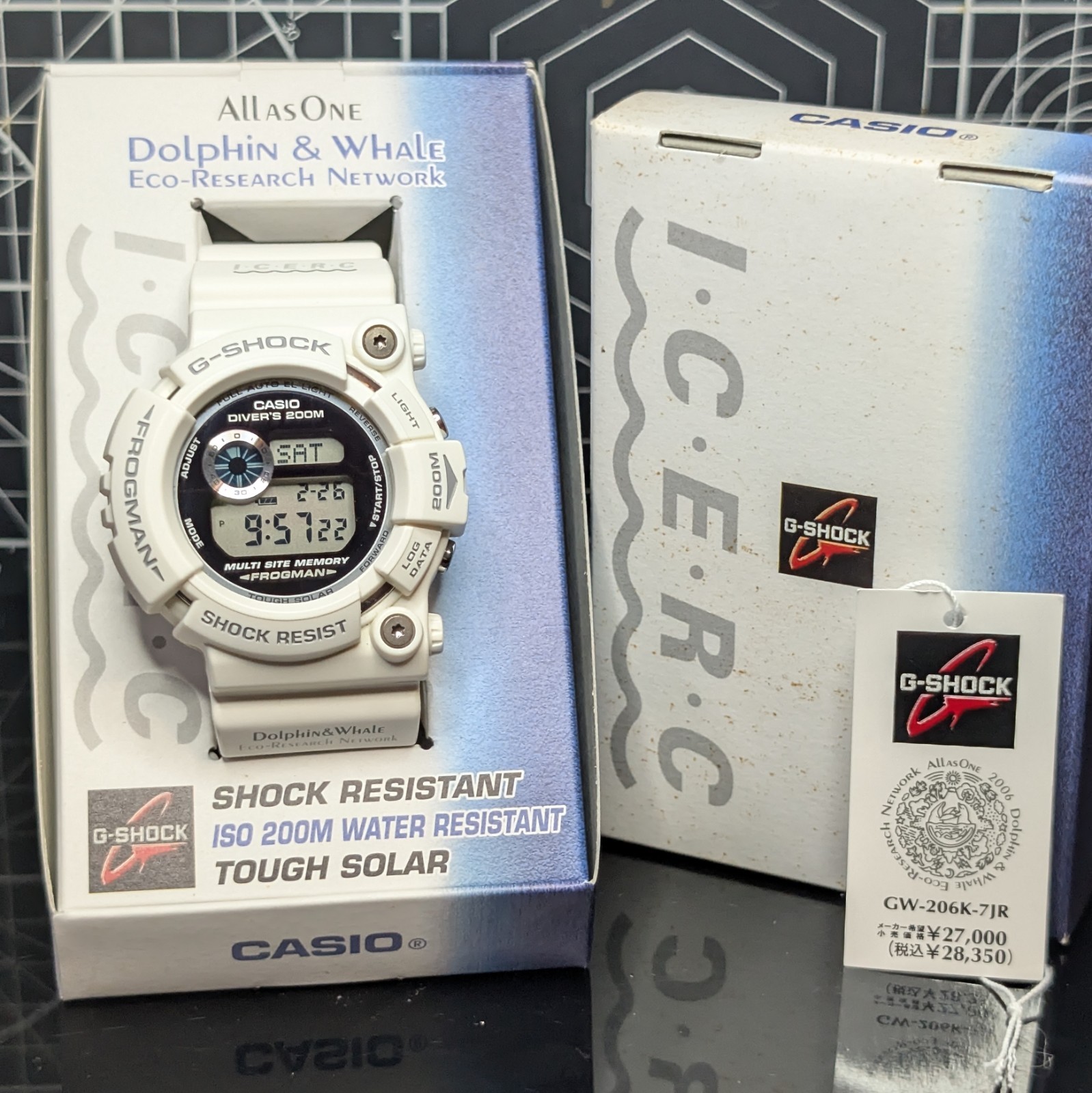 Casio G-Shock ICERC GW-200 Solar Titanium Screwback White Frogman GW-206K-7