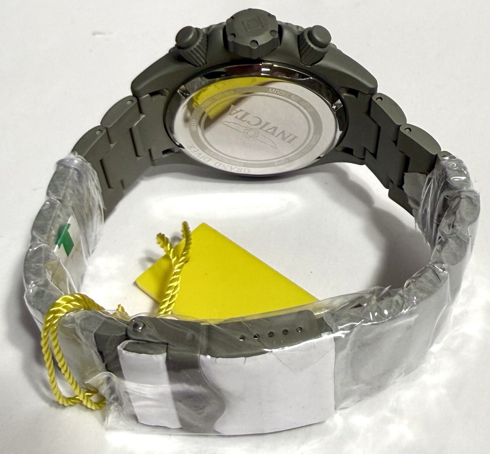 52mm Titanium-color Steel Bracelet | TMI VD57 Chrono GRAND DIVER Invicta Watch