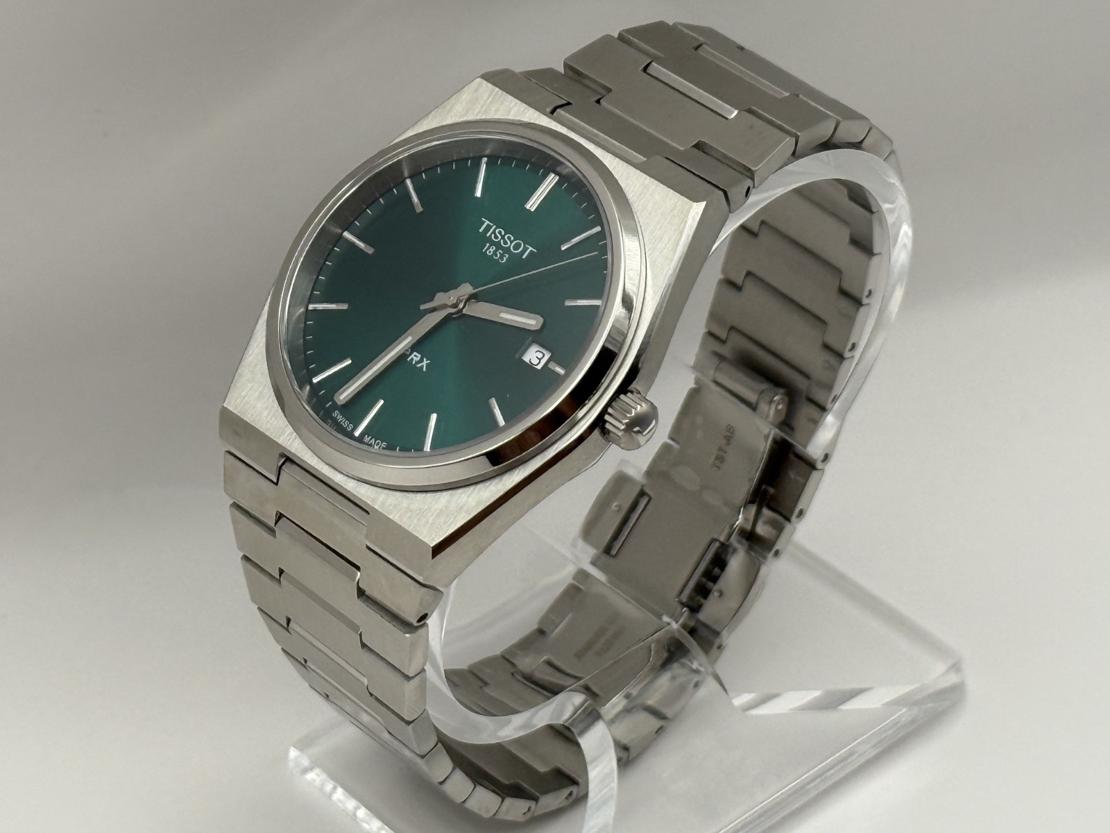 Tissot PRX Classic Quartz Tonneau Shape Men Wristwatch 40 mm – T1374101109100