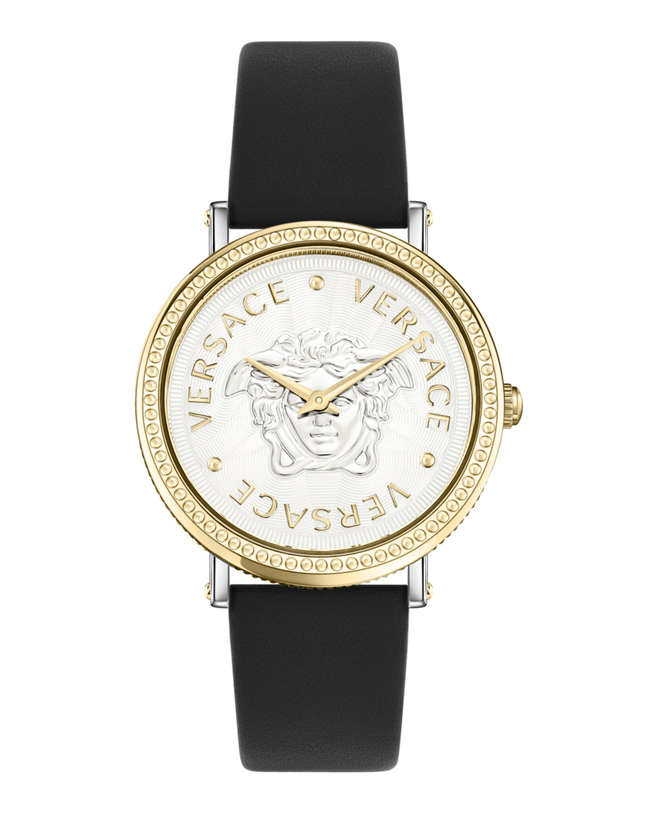 Versace Womens V-Dollar Two Tone 37mm Strap Fashion Watch
