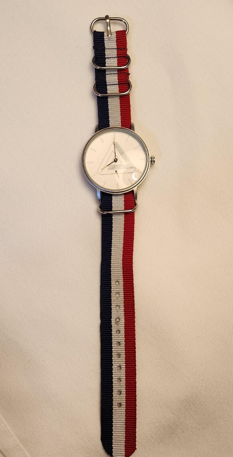 Watch *America Red White Blue Band Analog BY: ENMEX FW80751G Stainless Steel