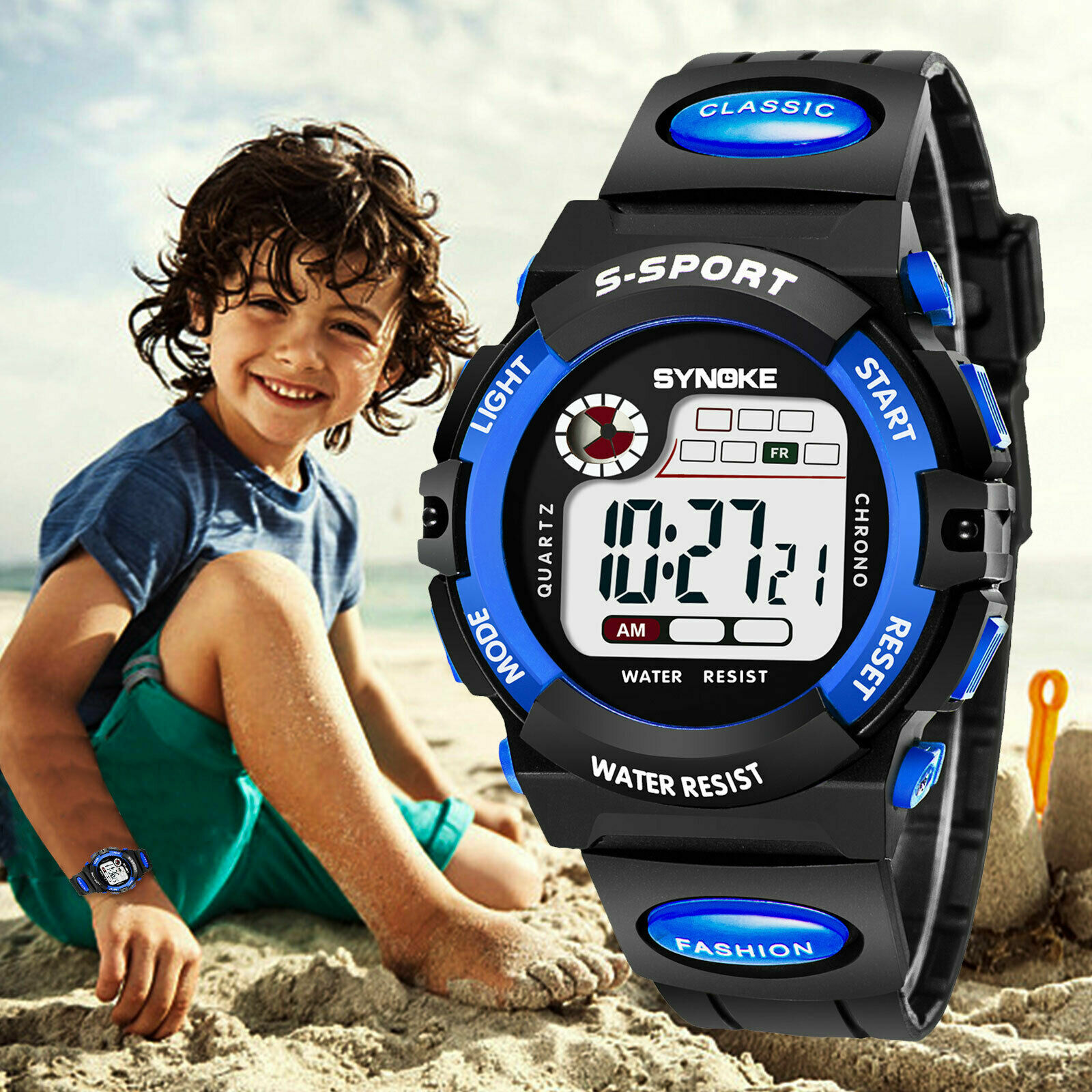 Kids Digital Electronic Watch Waterproof Children Boys Girls Sports LED Watches