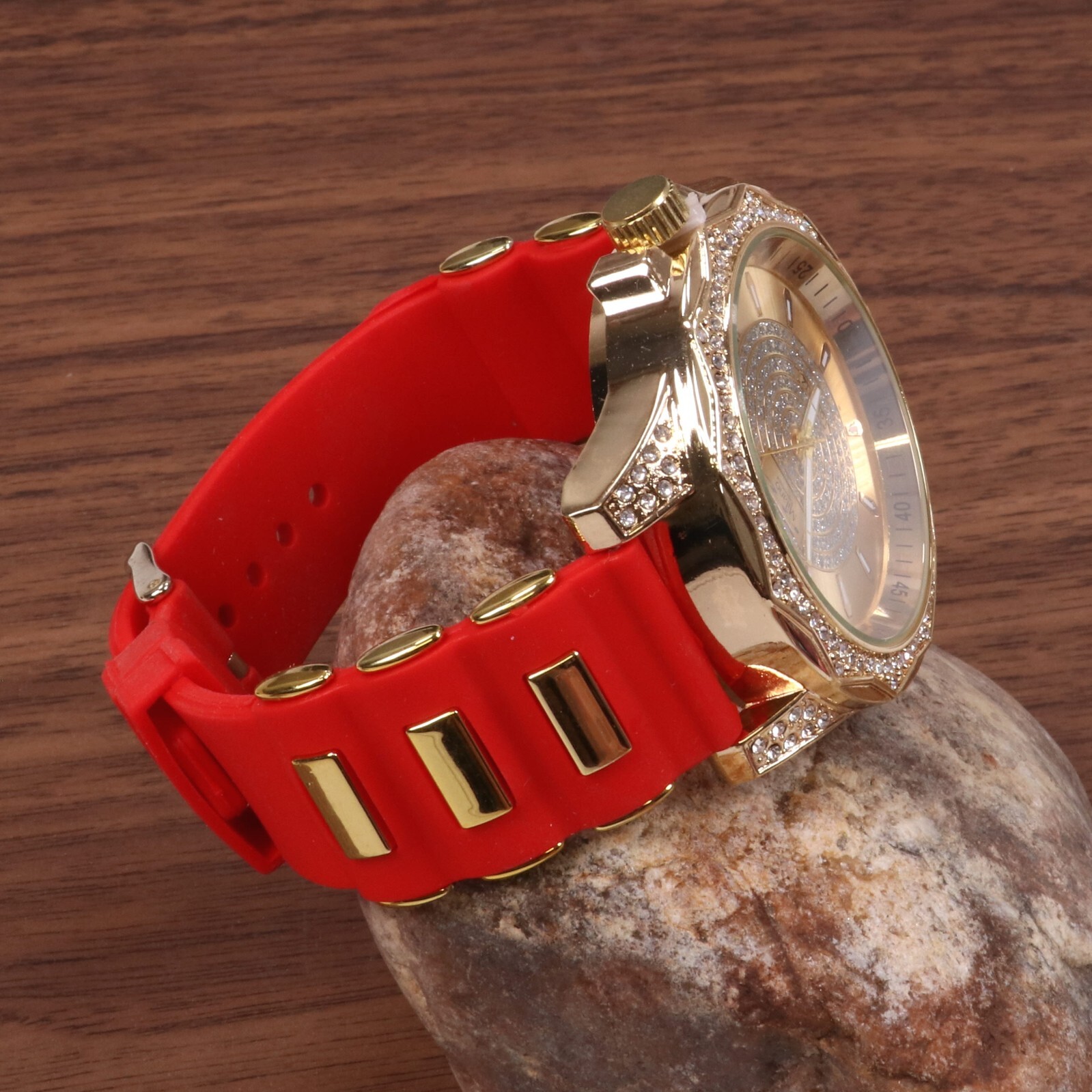 Heavy Bezel Milano Expressions Quartz Analog Men’s Fashion Watch New
