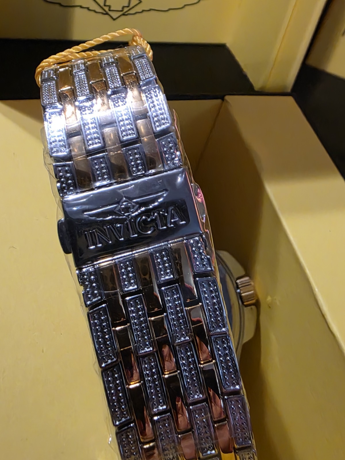 👀🔥👉 Collectors-Invicta CRYSTAL Men’s Quartz Anlg 43mm 100m Gold/Silver (97)