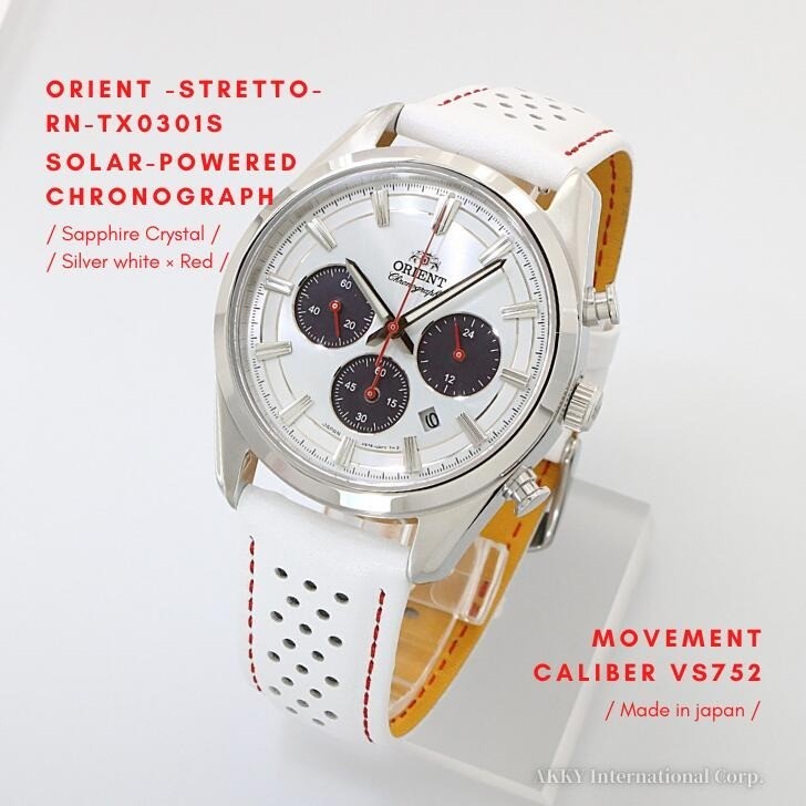Orient RN-TX0310S Panda Dial Solar Chronograph Men Watch Japan Limited