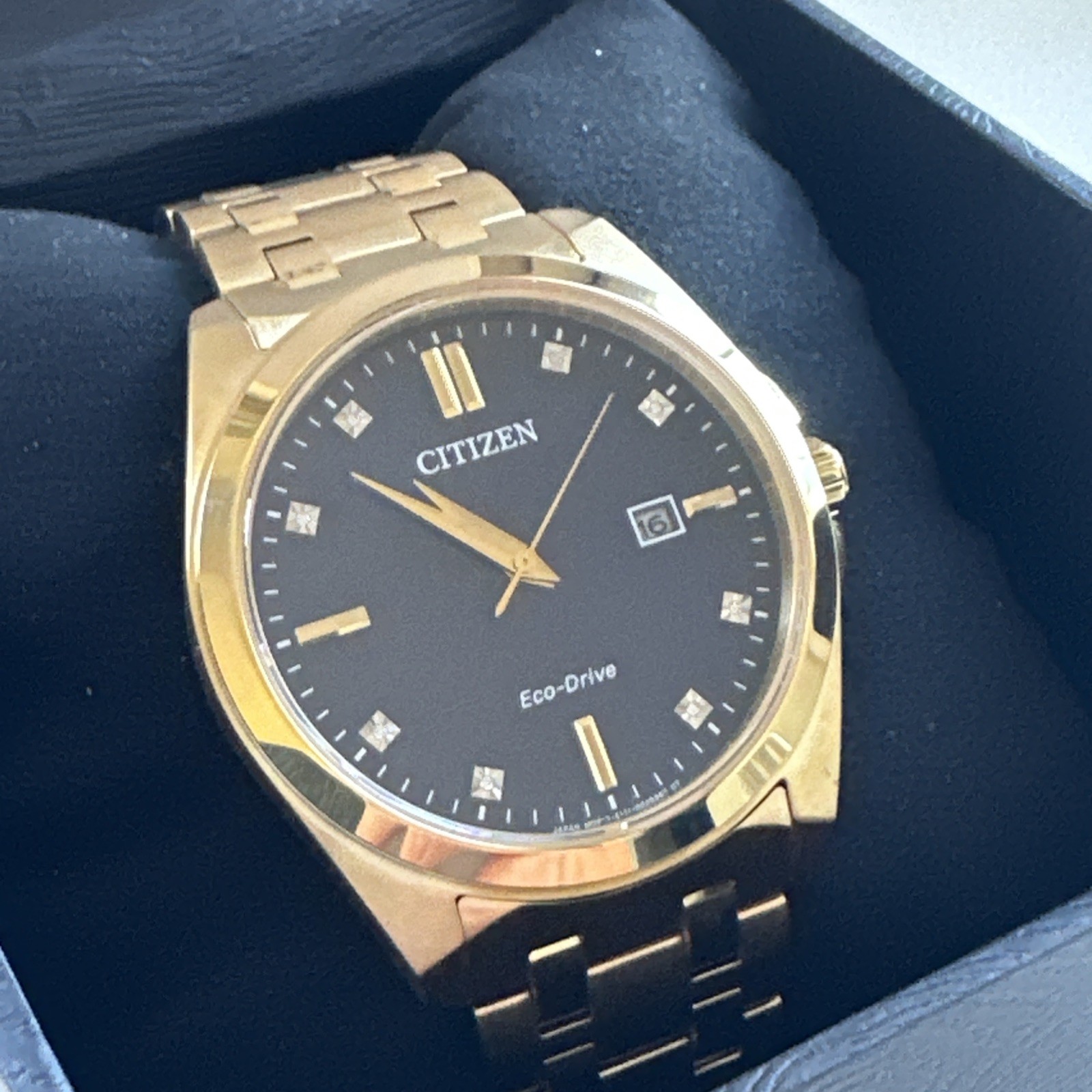 Citizen Men’s Peyten Date Indicator Eco-Drive Gold Watch 41MM BM7103-51L