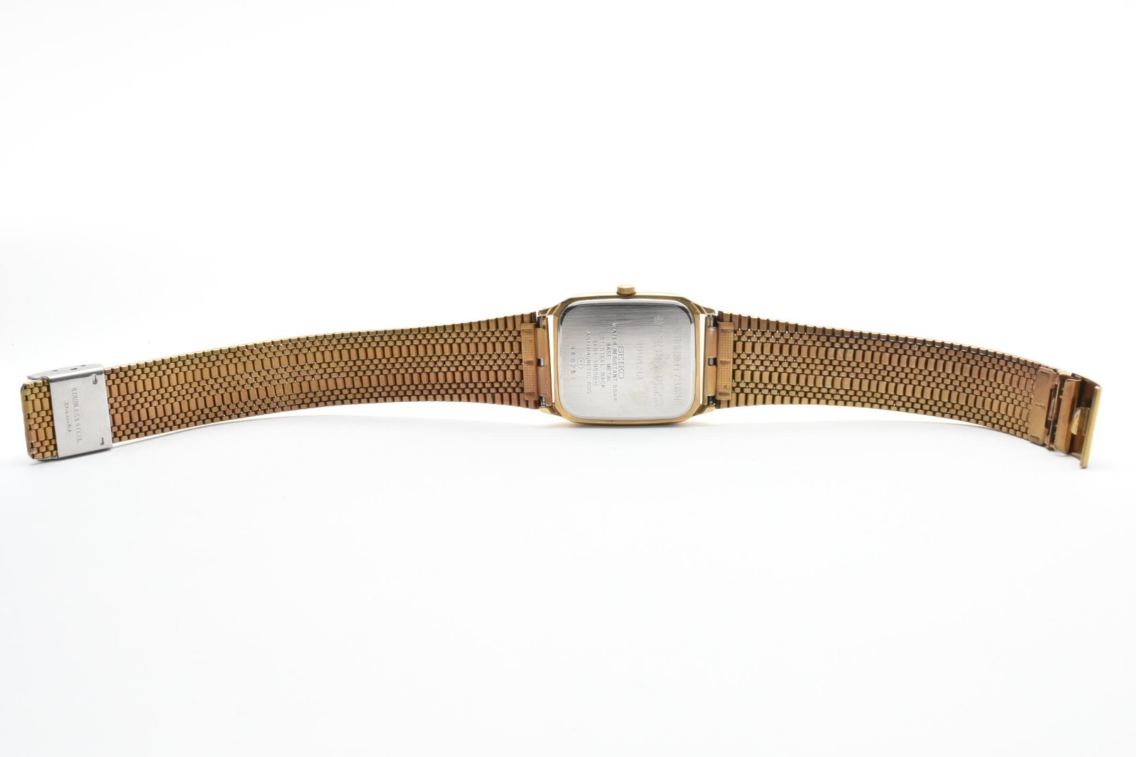 [EXC+5] Vintage SEIKO SPIRIT 5E31-5B50 All Gold Rectangle Men’s Quartz JAPAN