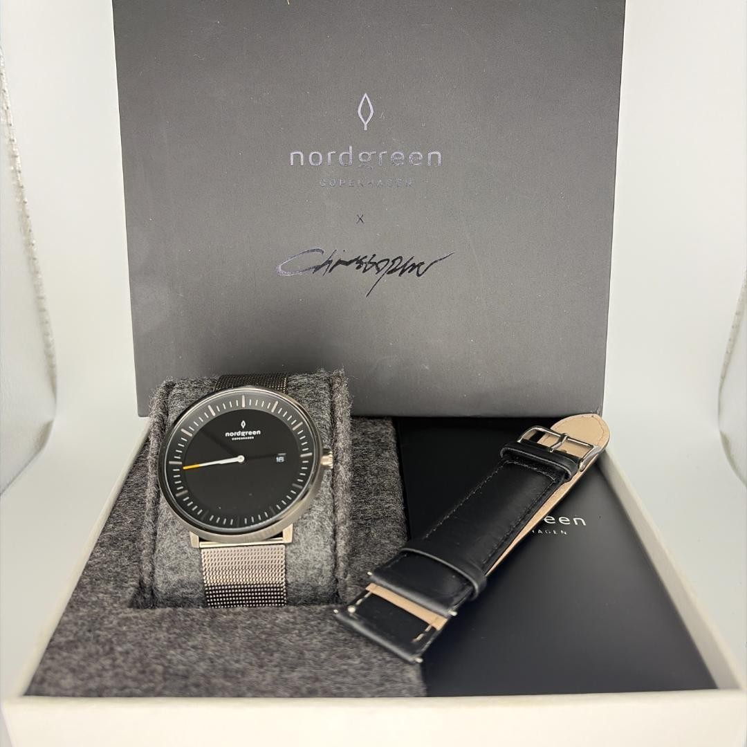 Nordgreen Christopher PH40GMMEGUBM Wristwatch 40.1mm Black Silver Quartz