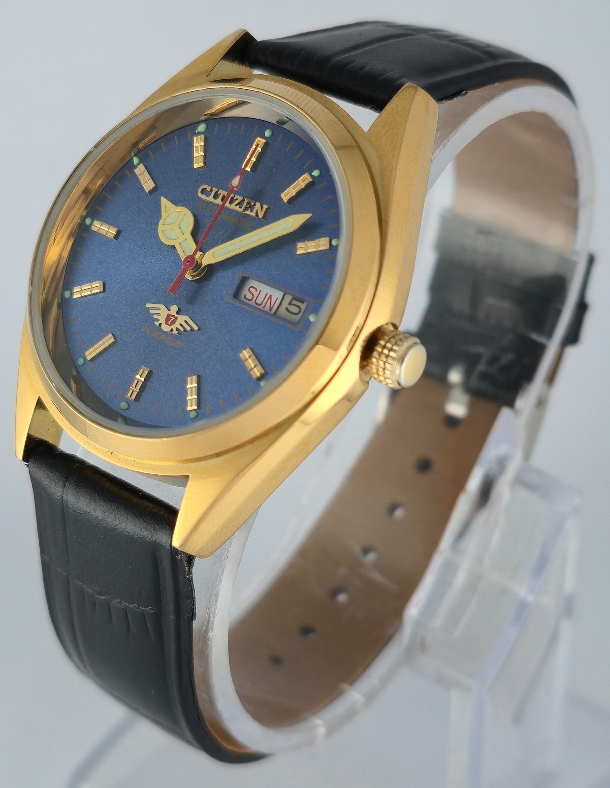 Refurbished Citizen Automatic Blue Dial with Day/Date Men’s Watch | 21 Jewels