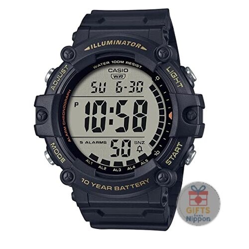 Casio AE-1500WHX-1AV Men’s Digital Watch Black Resin Case Polyurethane Band New