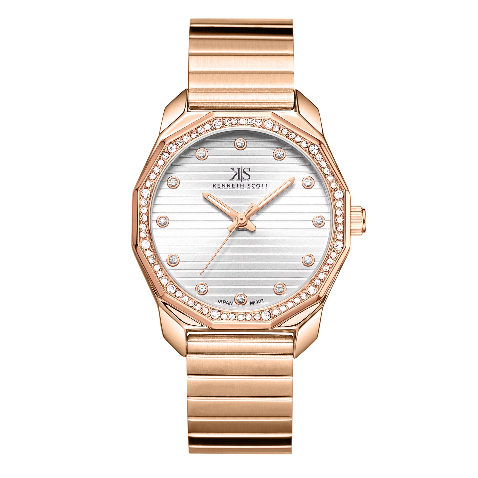Kenneth Scott Women’s Analog Watch | White Dial, 33mm, 30 m (3 ATM)