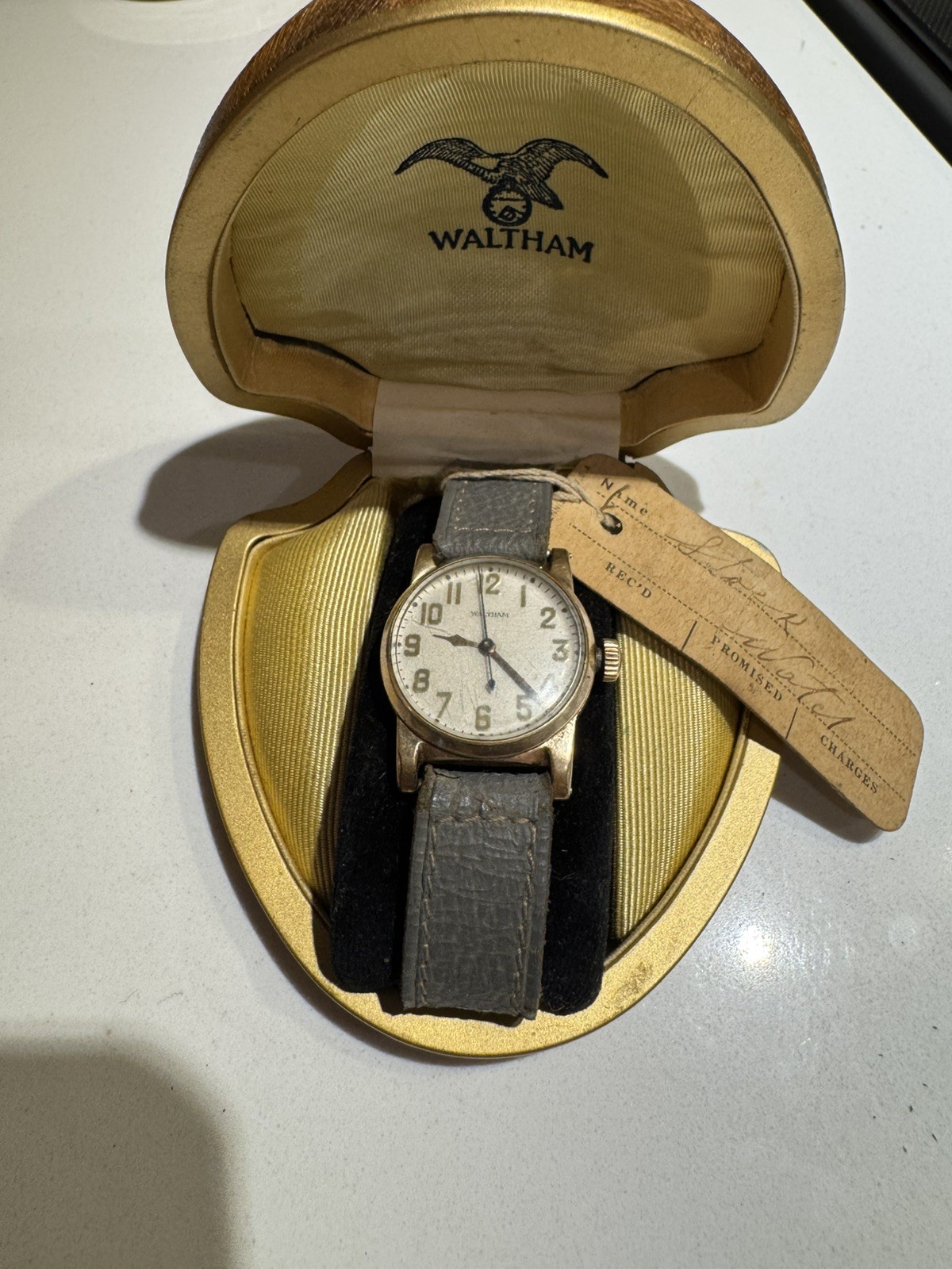 1930s Waltham USA 17 Jewel Gold Filled Wristwatch WORKING w/original Case