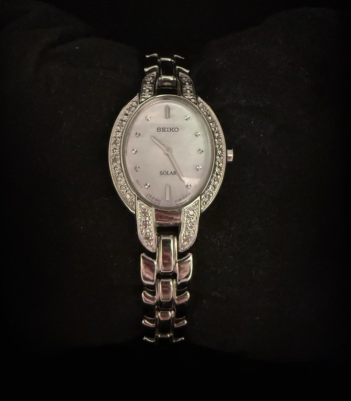 SEIKO SOLAR DIAMOND ACCENT LADIES WATCH.