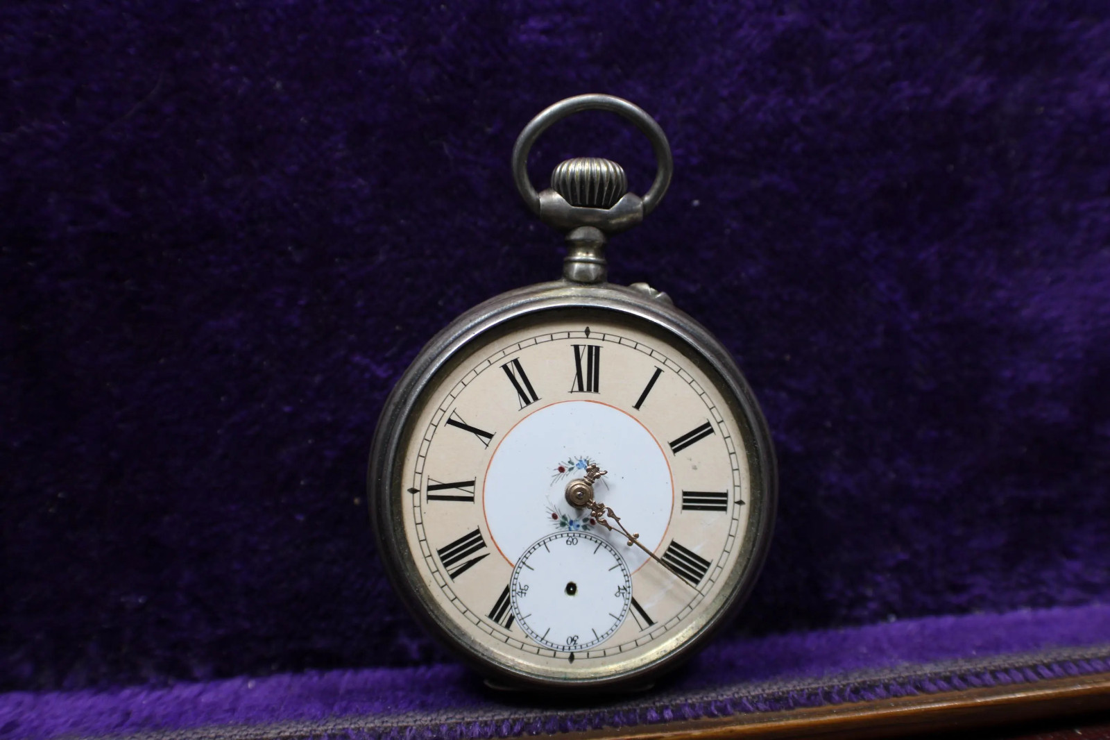 1800s cylinder escapement silver type case open face pin set pocket watch #28