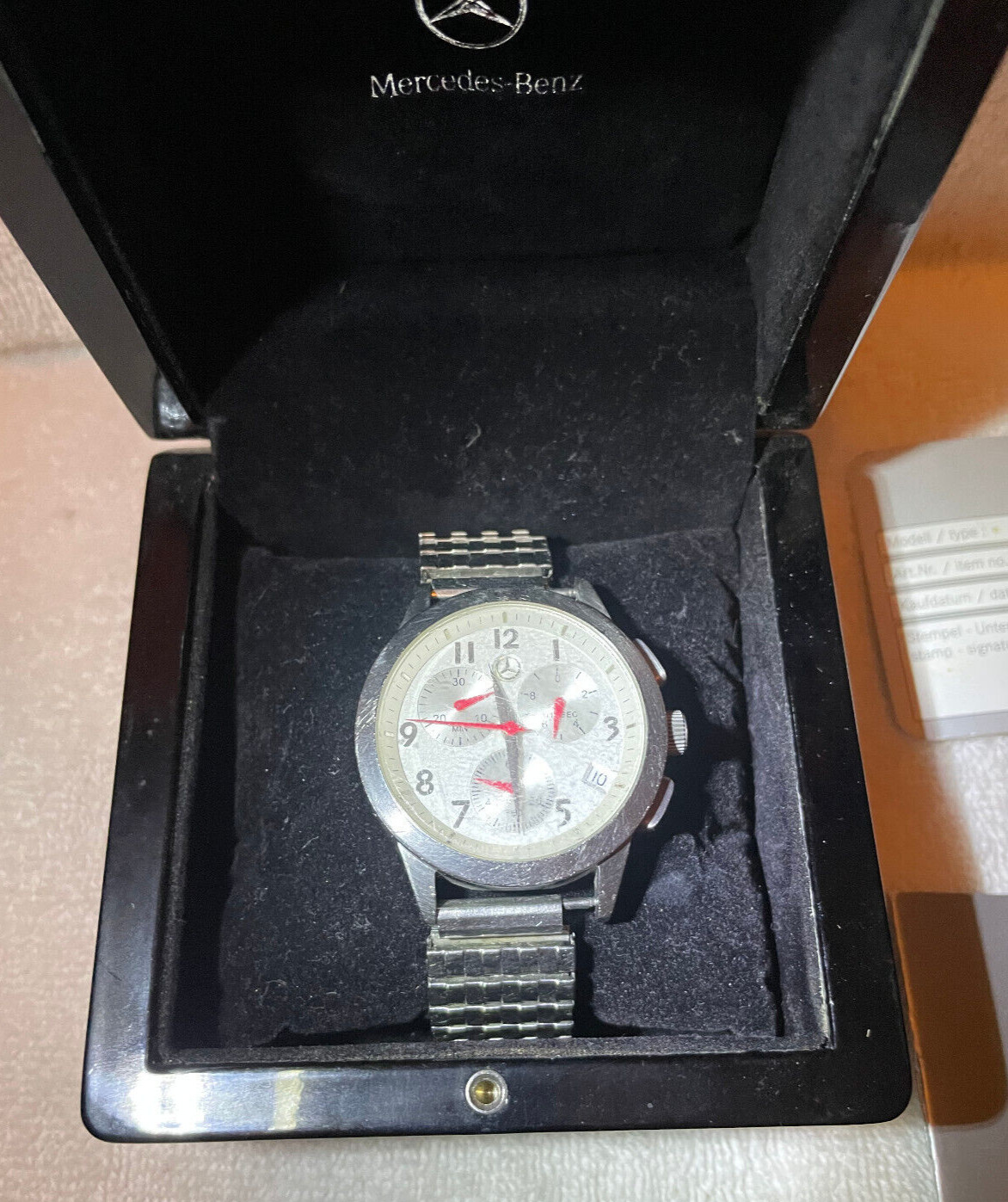 Mercedes Benz Motorsport AMG Classic Car Accessory Sport Swiss Chronograph Watch