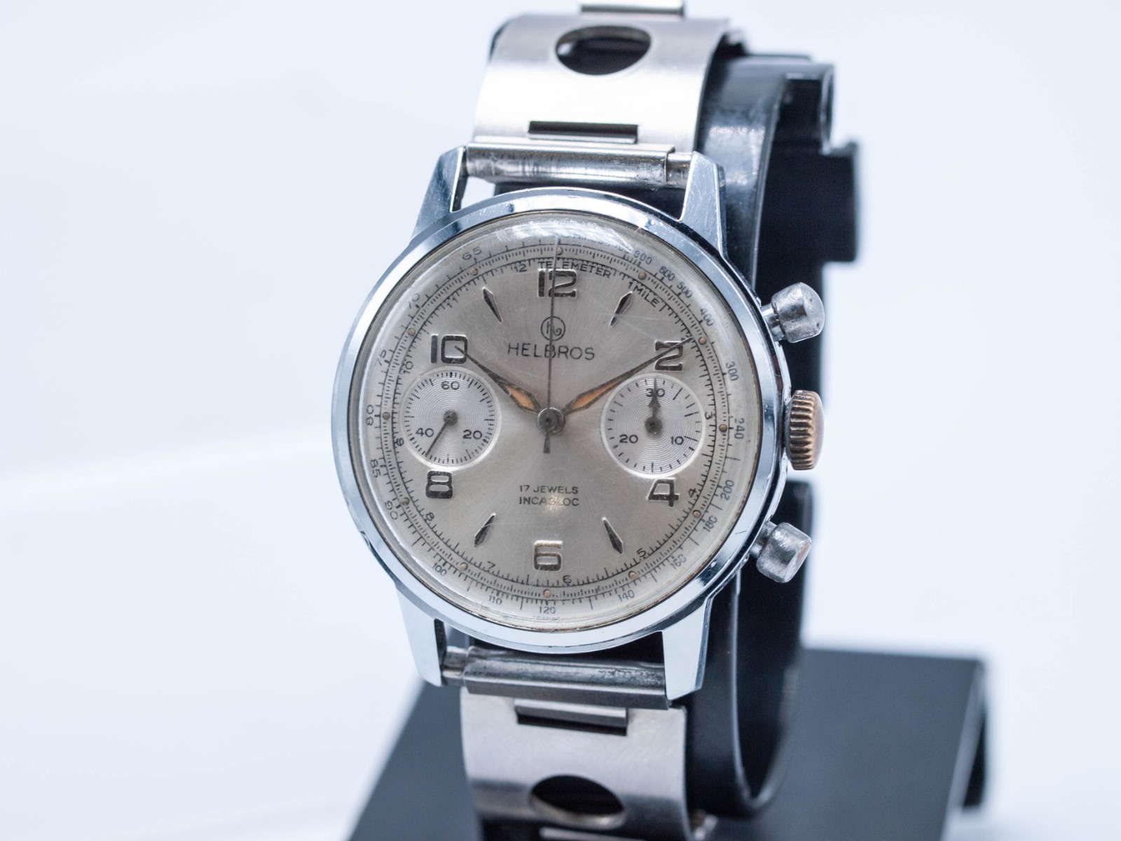 1960s – Helbros France Men’s 36mm Valjoux 7730 Chronograph Watch – 4u2fix