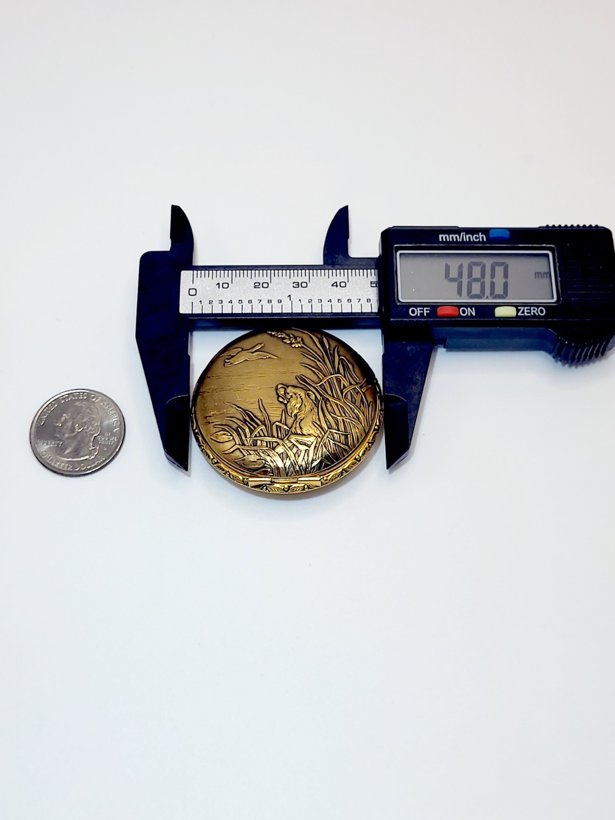 Rare 48mm [MINT] Andre Rivalle Vintage Incabloc Gold Ton Swiss Made Pocket Watch