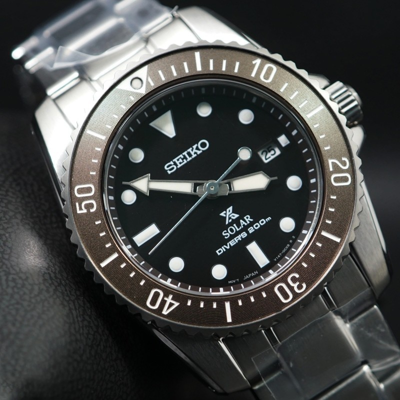 SEIKO Prospex Sea SNE571 Brown Dial Solar Power Diver Men’s Watch New with Box