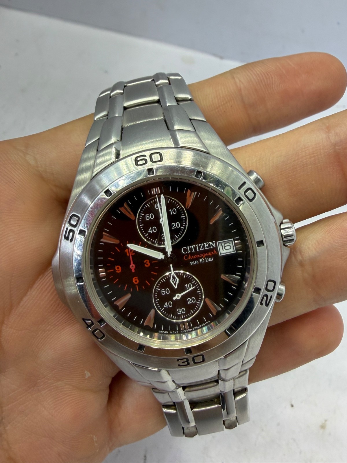 Vintage Citizen chronograph diver 10 bar (100 meters) O510-S09911 3D1030371