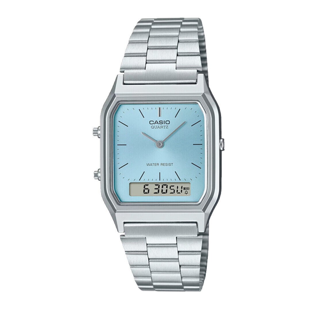 CASIO AQ-230A-2A1 Ice Blue Retro Dual Time Vintage Series Digital Watch