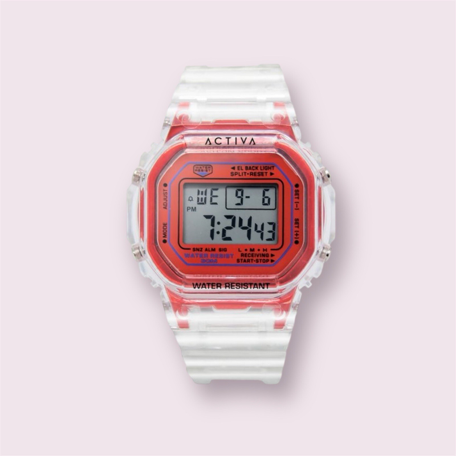 Activa X Invicta Men’s Digital Watch Clear Red, ACW424-009 44.4mm