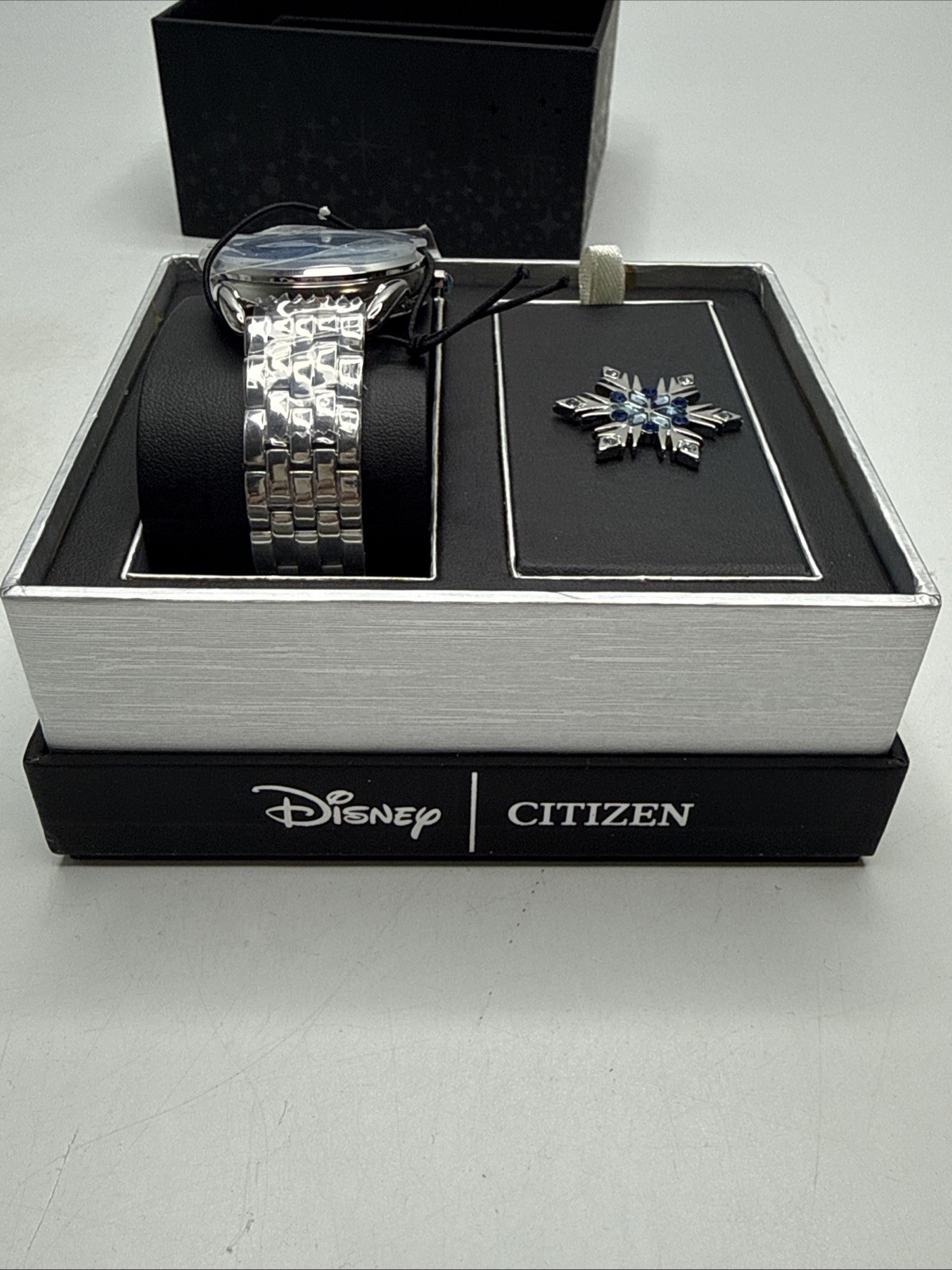 Citizen FE7091-61W Frozen Disney Princess Watch & Collectible Snowflake Pin Set