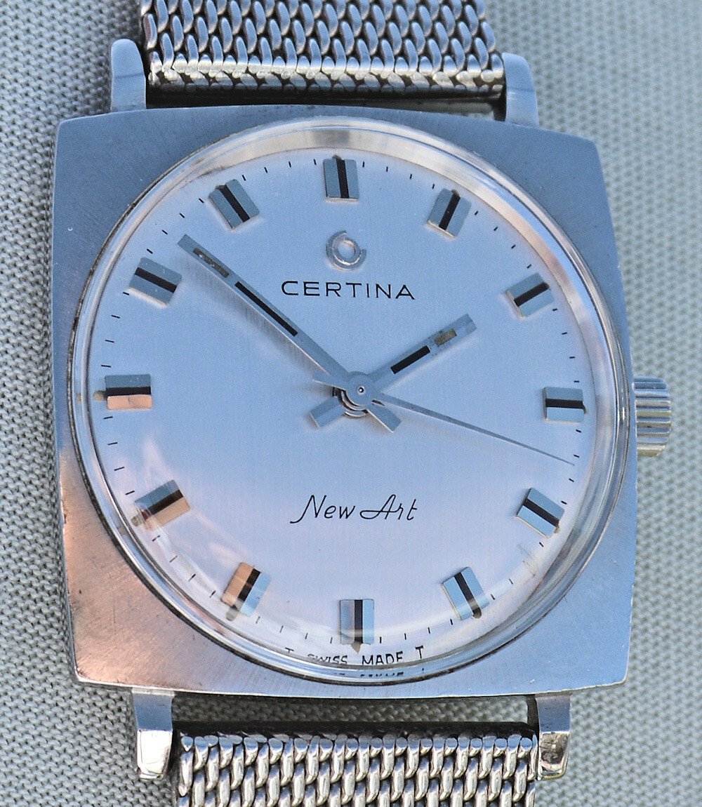 Certina New Art Extra Flat Steel Rare Monobloc Case Excellent Condition