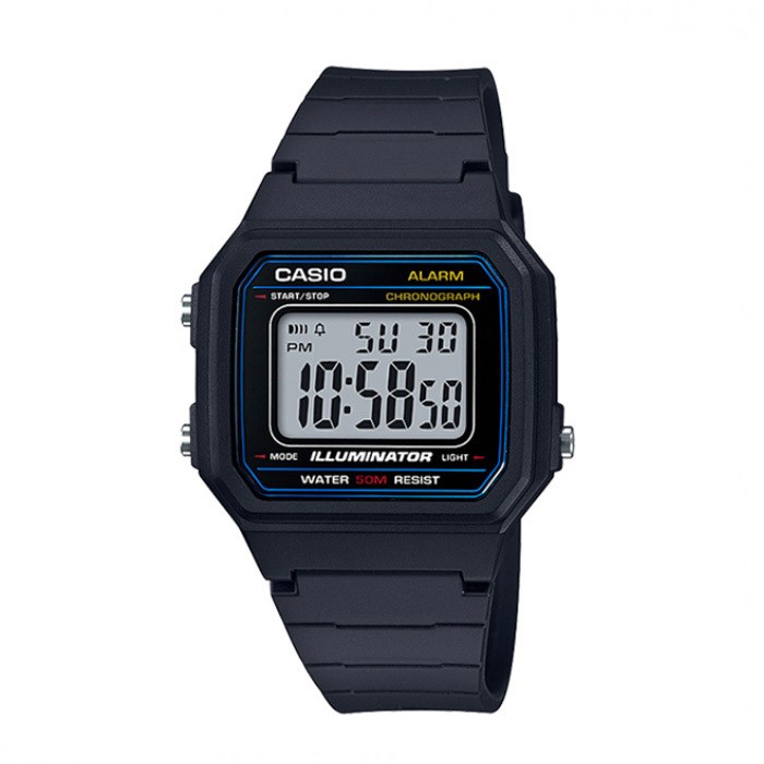CASIO W-217H-1A Square Men’s Digital Resin Strap Watch