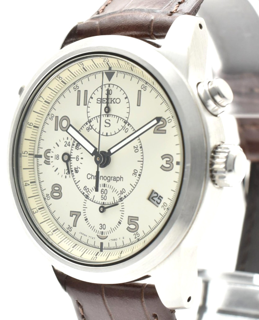 SALE! SEIKO SUS Bullhead 7T27-7A40 Chronograph Vintage Quartz Men’s Watch JAPAN