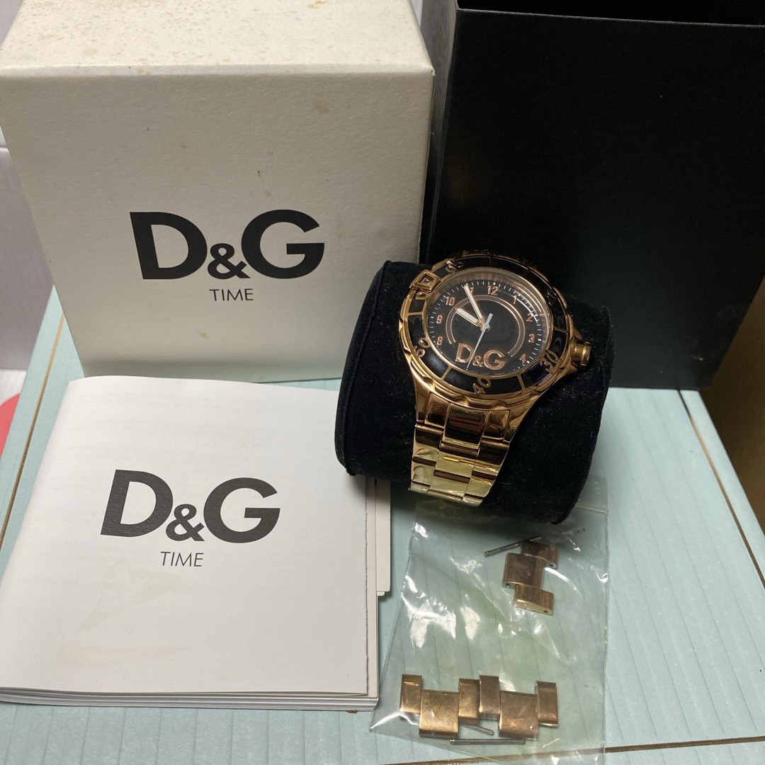 Rare Dolce Gabbana Watch Gold Anchor D G Box and Manual