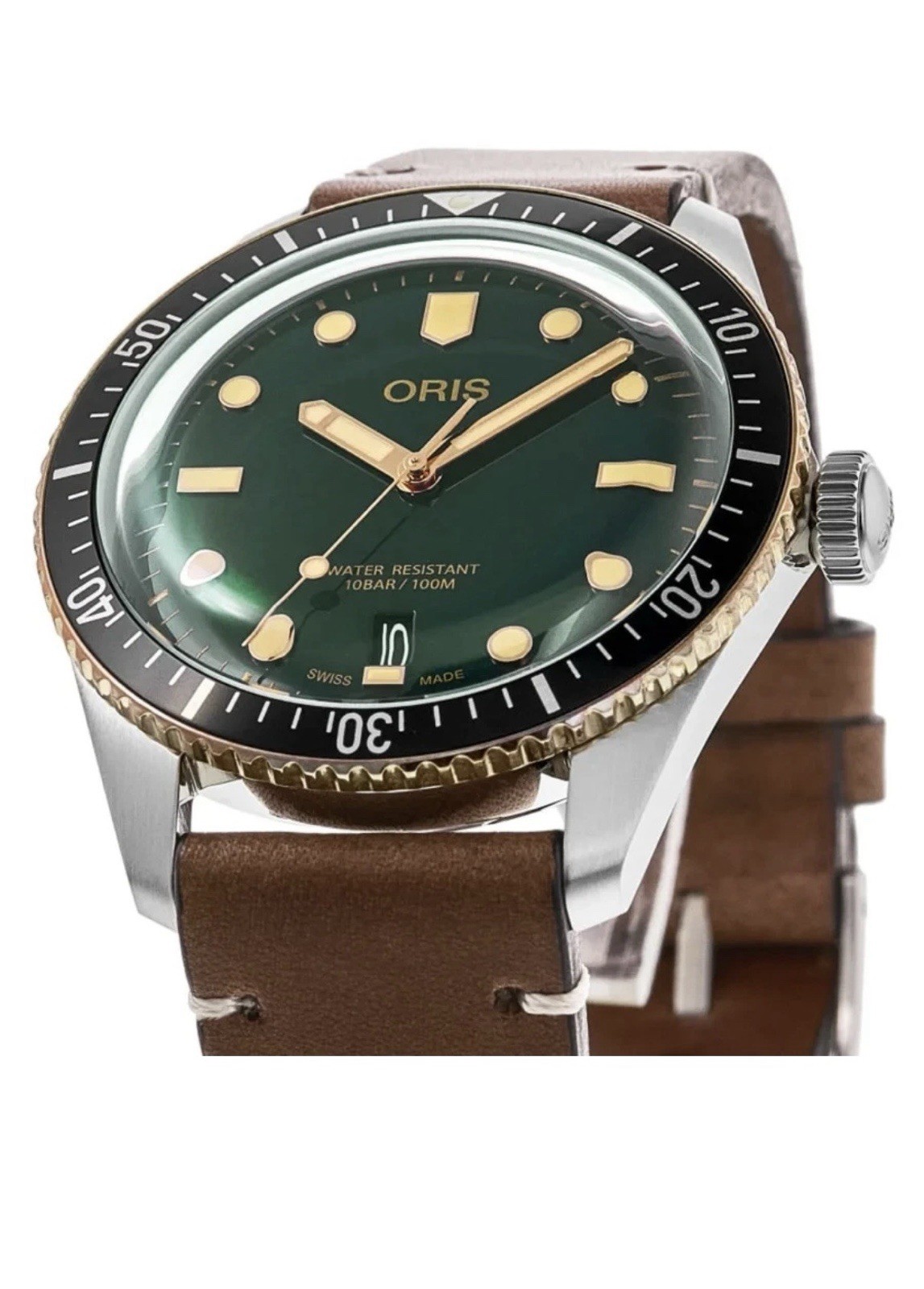 New Oris Divers Sixty-Five Green Dial Men’s Watch 01 733 7707 4357-07 5 20 45