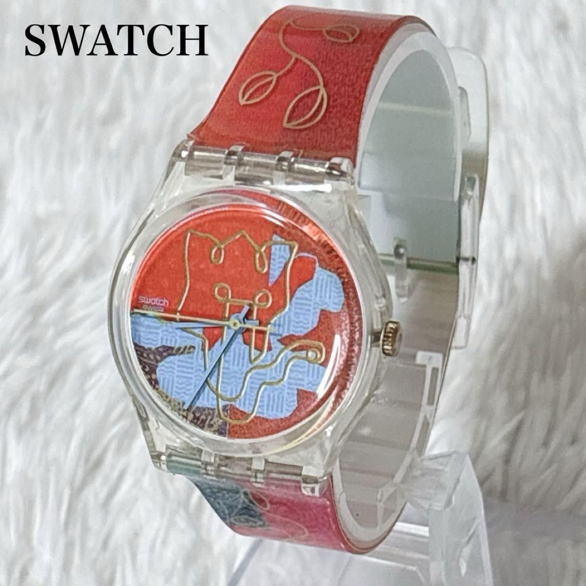 SWATCH GK310 MADAN wristwatch working with case designer art watch quartz skelet