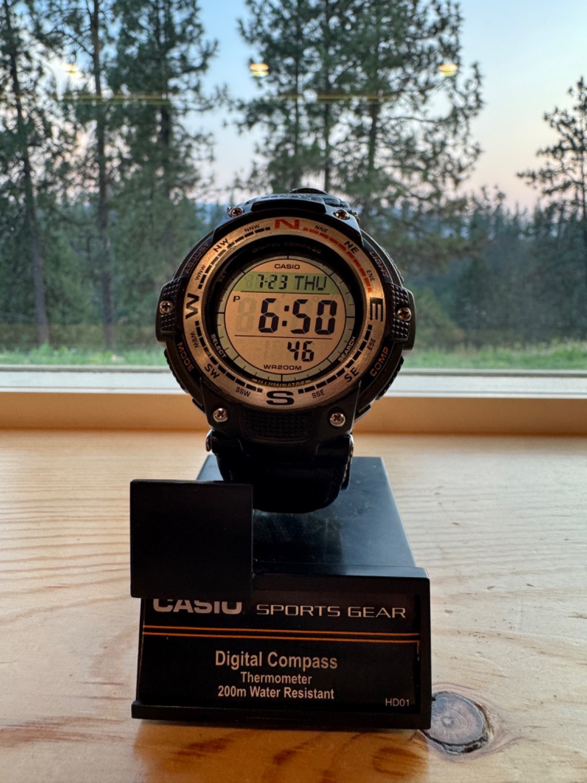 Casio Twin Sensor Digital Compass World Time Watch 200M
