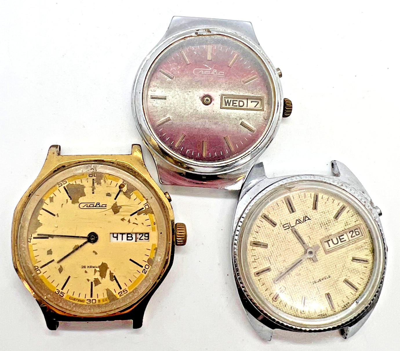 SLAVA Collection Vintage Watch Ussr Men Soviet Wrist Military Original Old Retro
