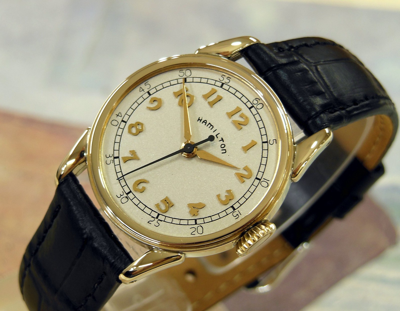 1946 Vintage HAMILTON SECOMETER, Stunning SILVER Dial, Serviced, 1 Year warranty