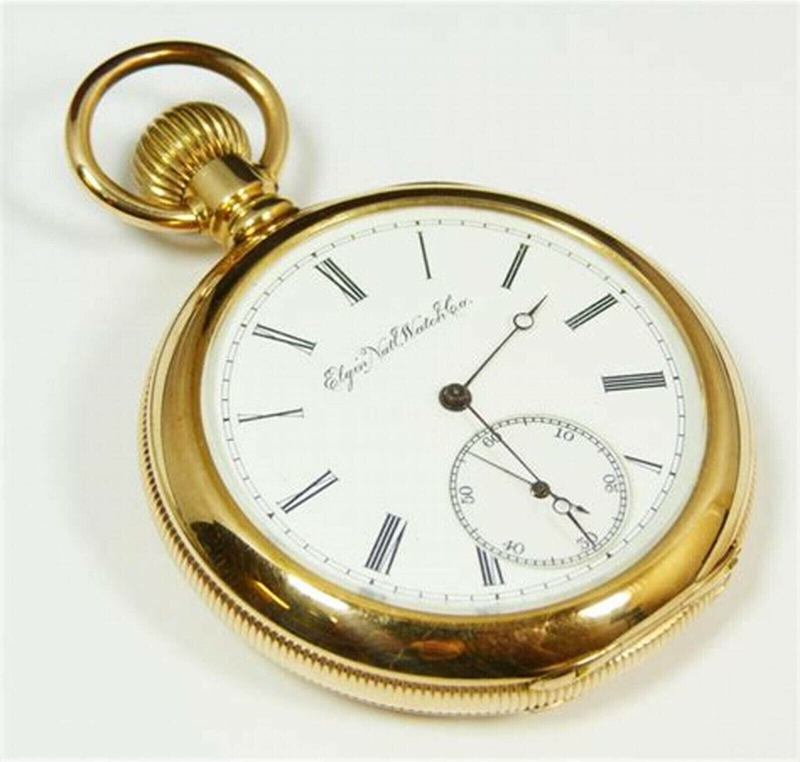 Brass Pocket Watch Nautical Vintage American Elgin Look Collectible Antique 2″