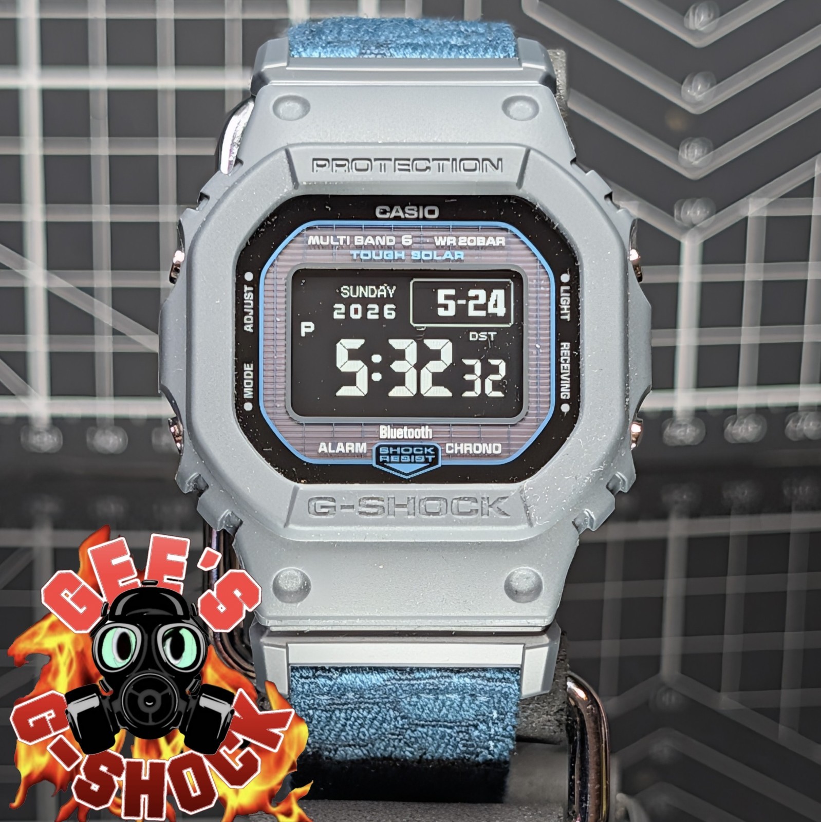 Casio G-Shock ECO GW-BX5600 Solar Multiband MiP Square Black Blue GW-BX5600CBG-2