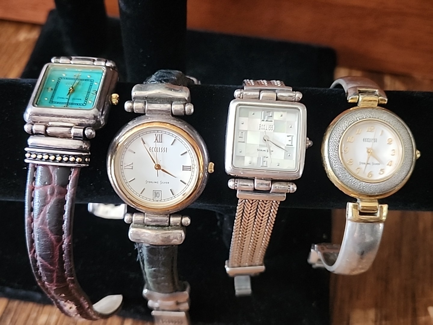 4 Ecclissi Sterling Silver .925 Ladies watches 3 Not Running 1 Yes 184g Chunky