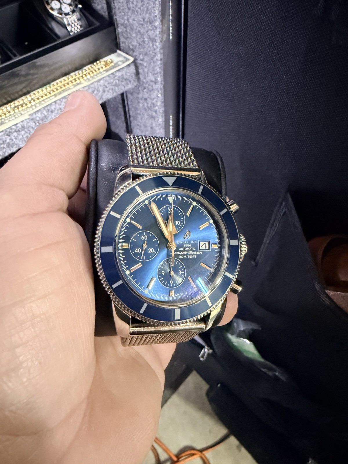Breitling Super Ocean Heritage Blue Dial Chronograph A13320 With Extra Band