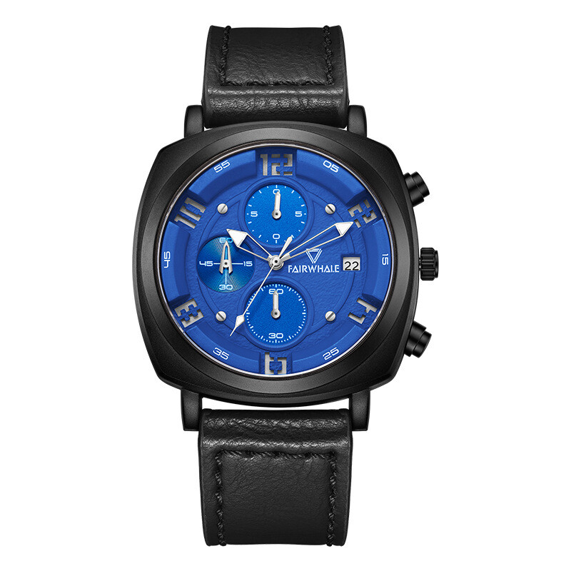 MARK FAIRWHALE Calendar Luminous Multifunction Sport Chronograph Quartz Watch