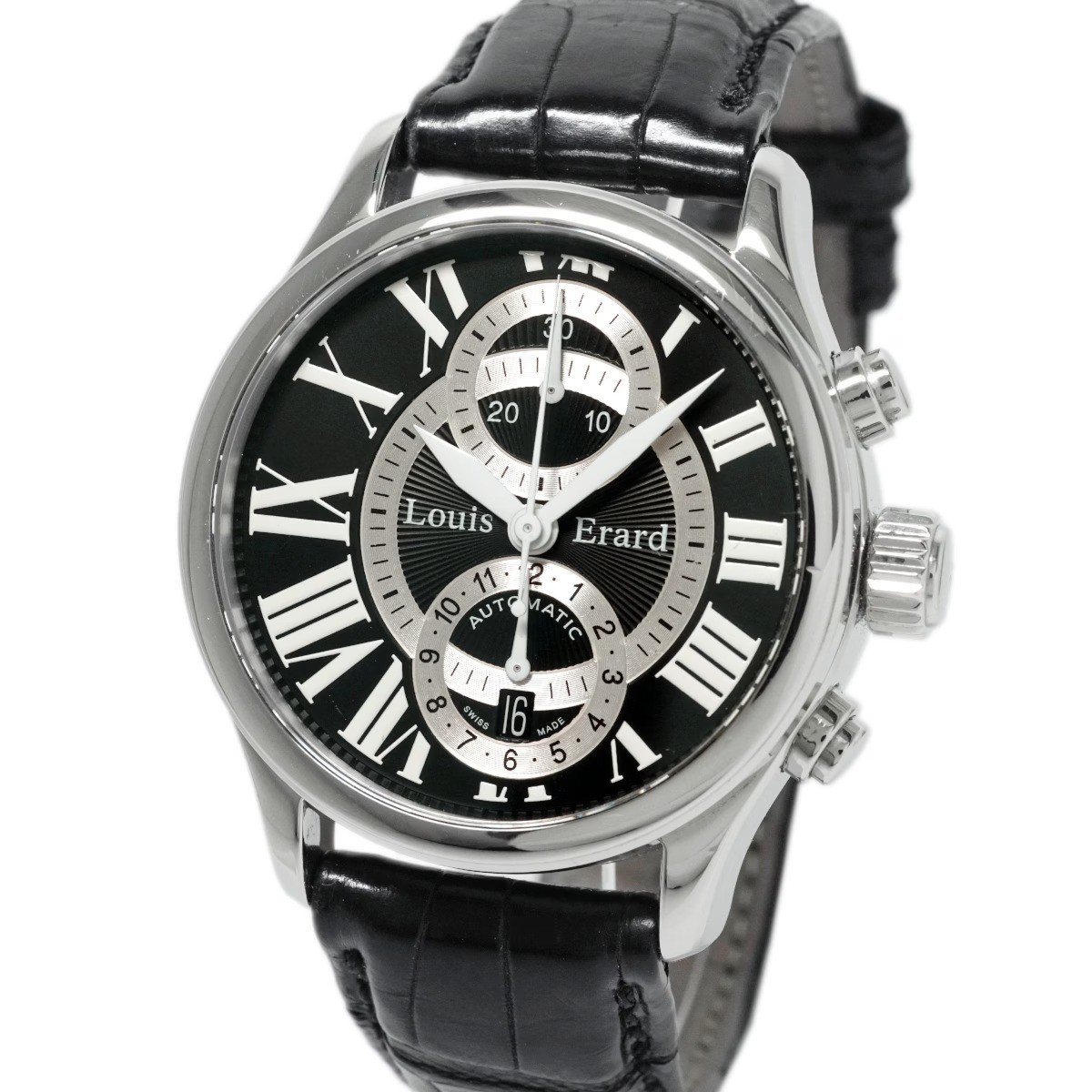 Louis Erard Asymmetry Chronograph Ref.LE-73320AA02 Auto 40.2mm Black Dial Men’s