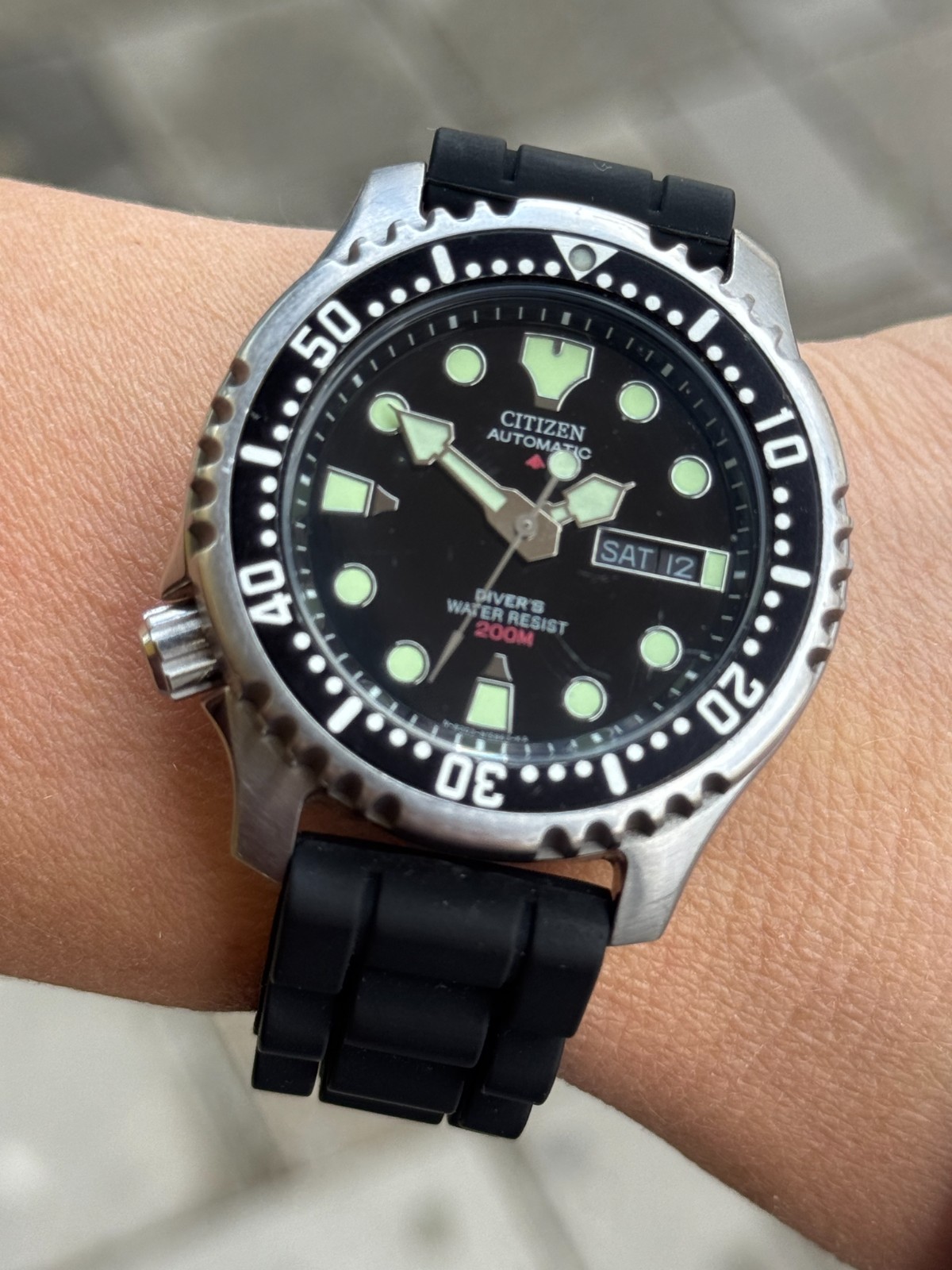 Citizen Promaster Watch Diver Automatic Day Date Mens 41.5mm 8203-815863 KA