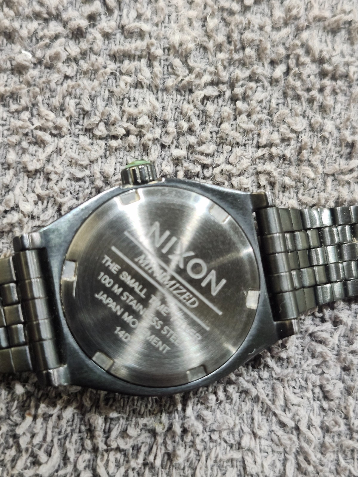 Nixon Minimized Small Time Teller Watch – Black / Turquoise Dial (A399)