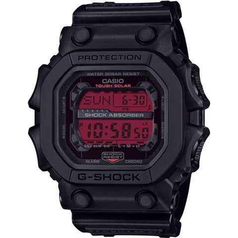 New Casio G SHOCK GX 56BBR 1JF BLACK AND BOLD RED Tough Solar Shock Resistant 20