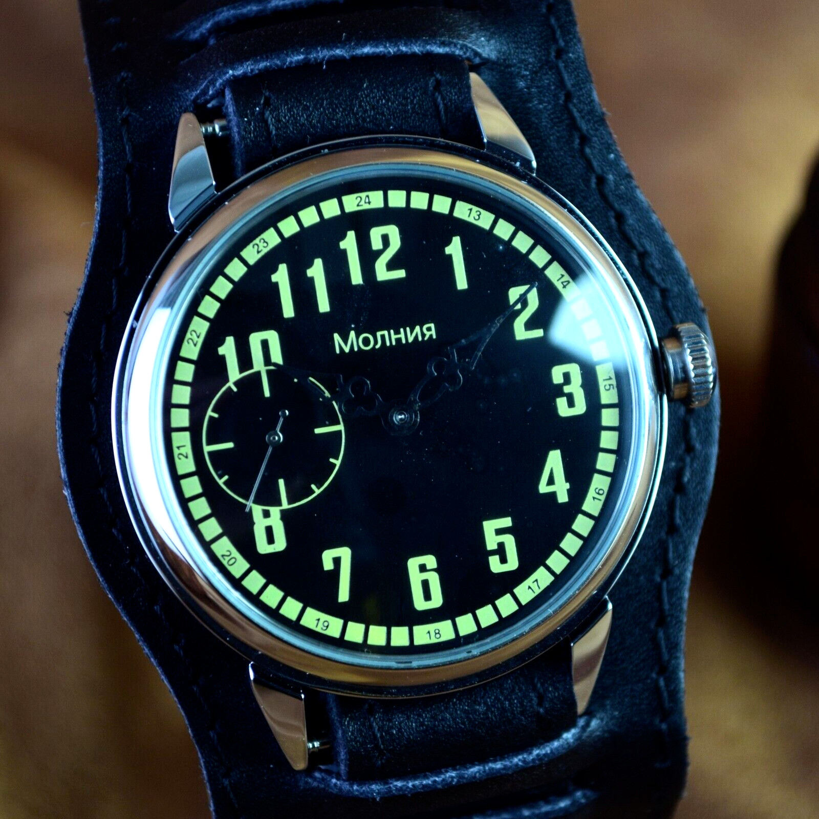 Soviet Men’s Wriswatch Marriage Aviator Vintage Watch Military Style Serviced