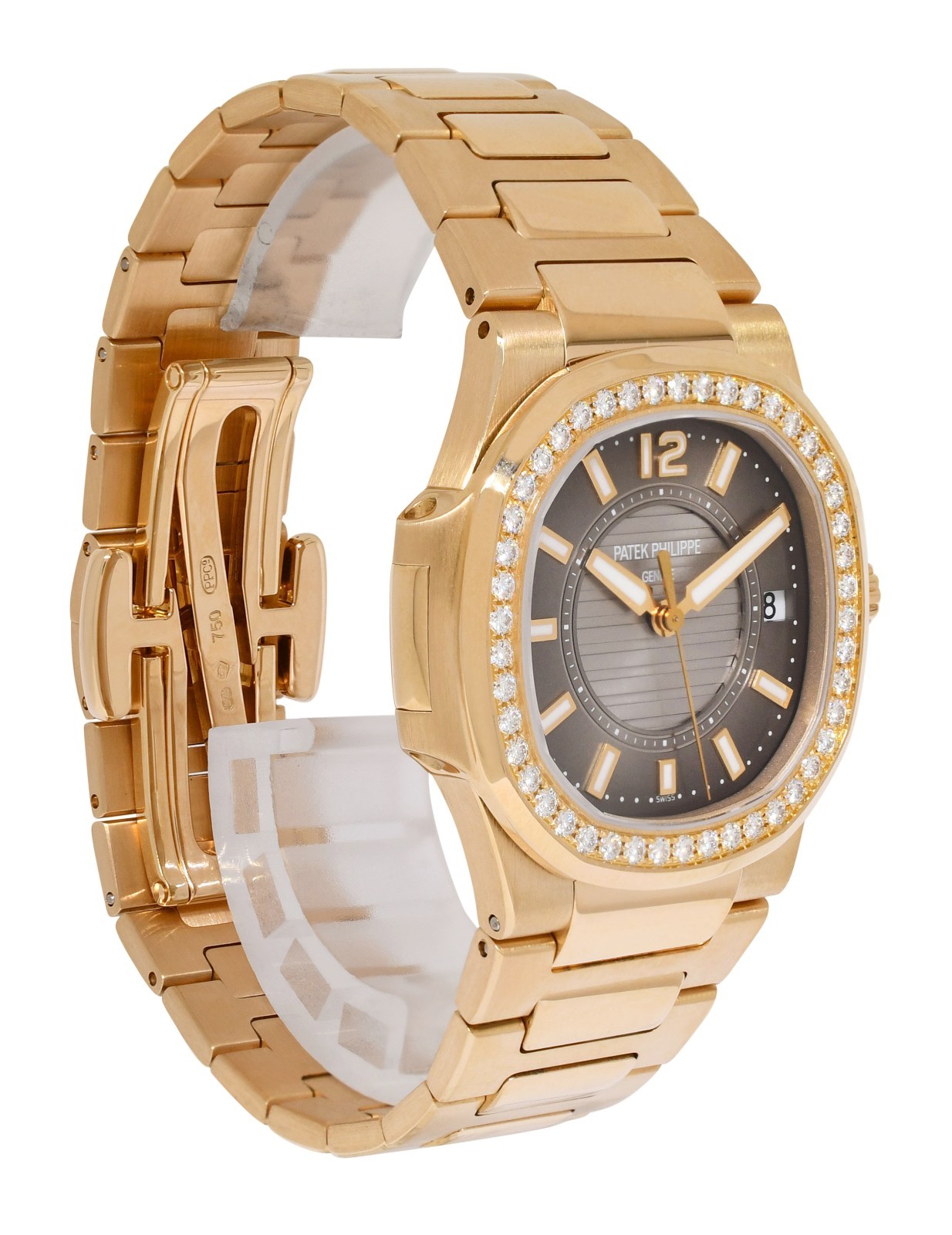 Patek Philippe Nautilus 18k Rose Gold & Diamond Ladies Watch 7010/1R