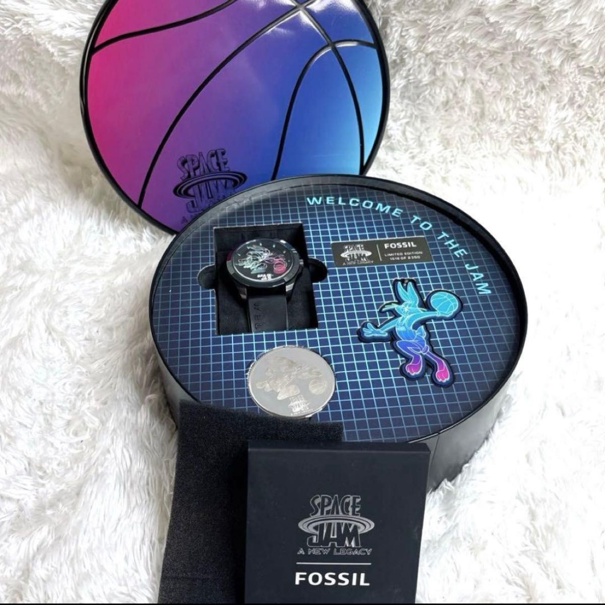 Fossil Space Jam Tune Squad Limited Edition Watch 42mm Quartz Black Japan Used