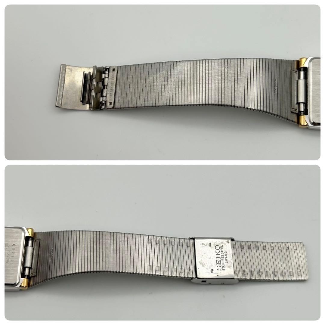 Seiko 5P31-5A80 Rectangular Gold Quartz Watch Japan Vintage 0613798